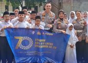 Satlantas Polres Metro Bekasi Kota Gelar Bakti Sosial di Ponpes Nurul Hikmah