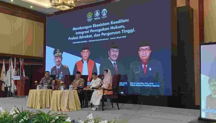 PERADI Profesional Gelar Simposium Nasional: Membangun Ekosistem Keadilan: Integrasi Penegakan Hukum, Profesi Advokat, dan Perguruan Tinggi